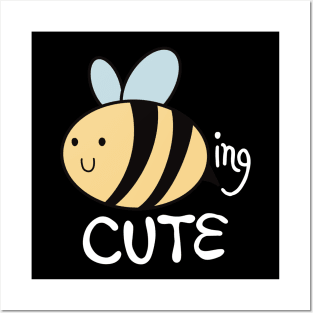 Beeing Cute Adorable Bee Cartoon A-2 Posters and Art